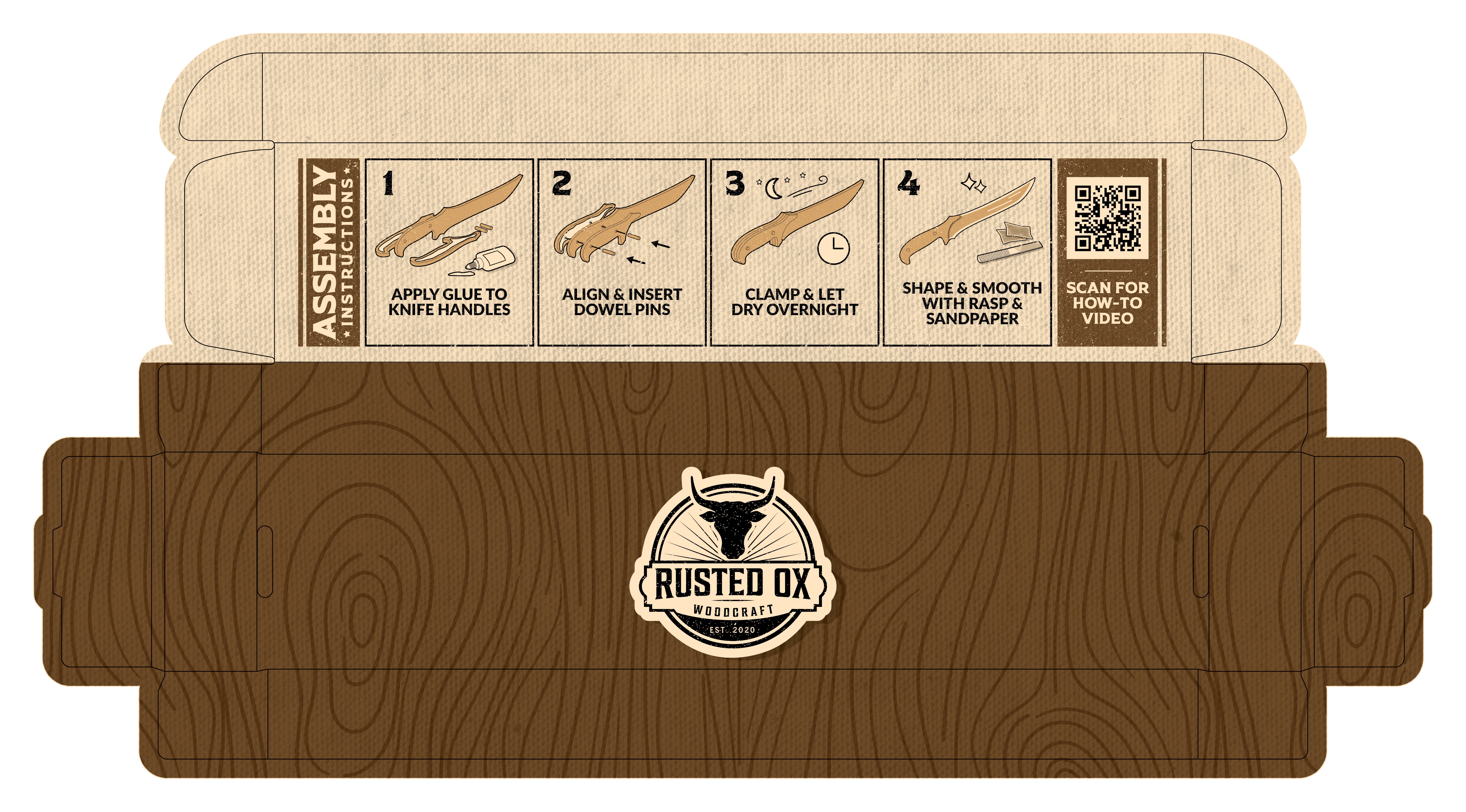 Design Captivating Retail Packaging for Wooden Knife Kit for 8-14-year-old Boys