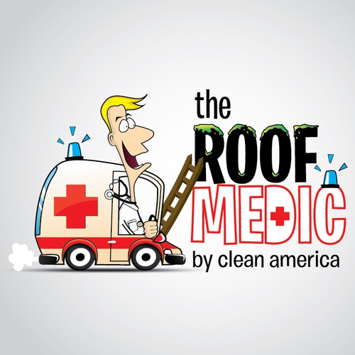 Create the next logo for The roof medic by clean america
