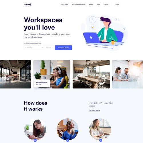 Workspace sharing company home page