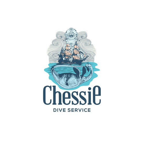 logo for chesseie dive service