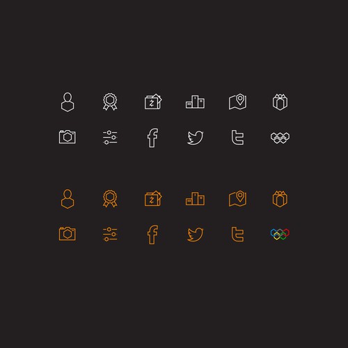 Hexagonal icons for app