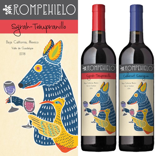 Bright and lively wine label