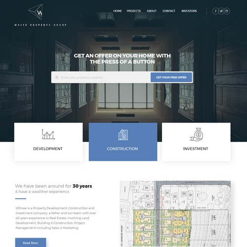 Boutique Property Developer Website Redesign for Waite Property Group