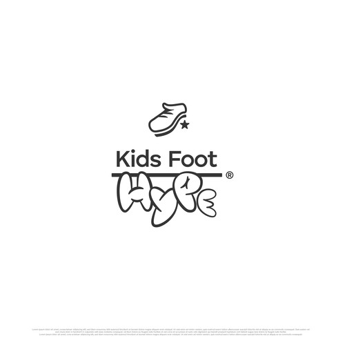 Cartoony logo for a shoes company