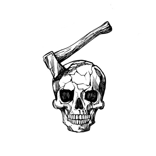 Skull and Axe Tattoo