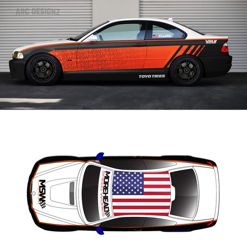 BMW rally car wrap for MSW