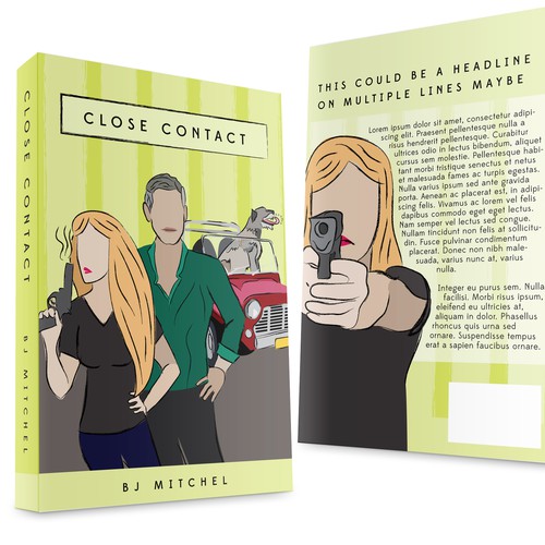 Illustrated Book Cover for "Close Contact"