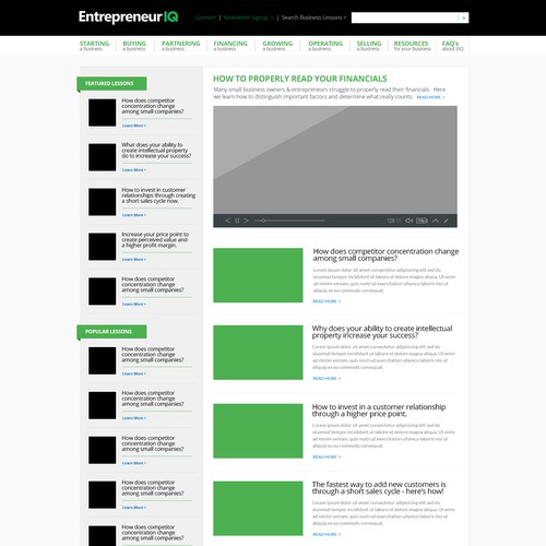 Branding & Interface Design for Entrepreneur Authority Site