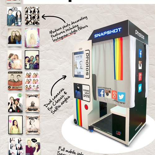 Love Instagram and Polariod? Create a cool magazine ad for our new photo booth!