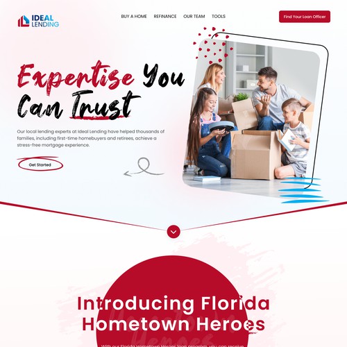 Persuasive and eye appealing website design for a mortgage company