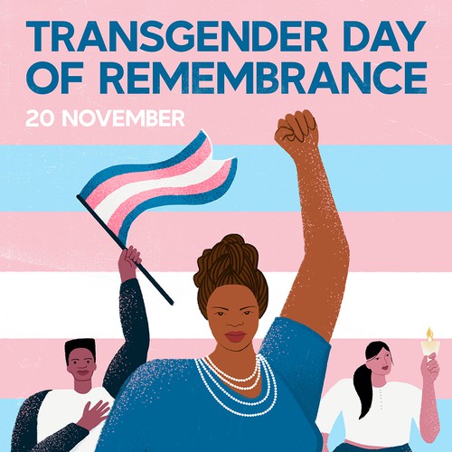 Poster illustration to promote transgender awareness