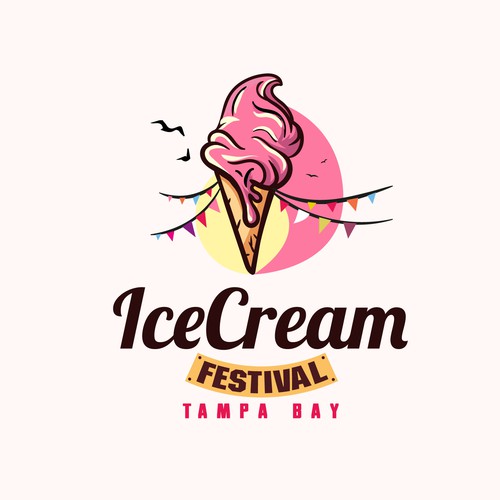 ice cream festival logo