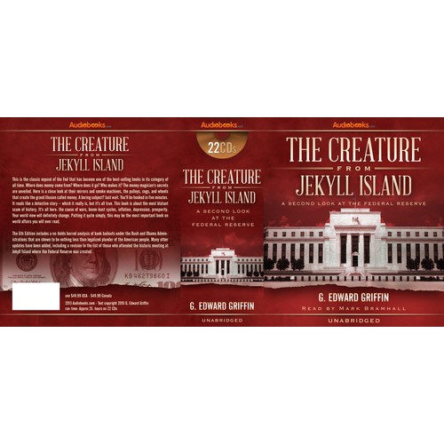 Design the "Creature from Jekyll Island" cover for Audiobooks.com