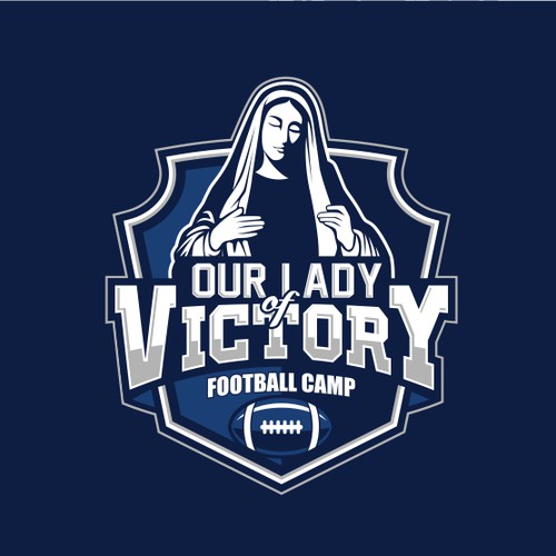 Bold logo for a Catholic Football Camp