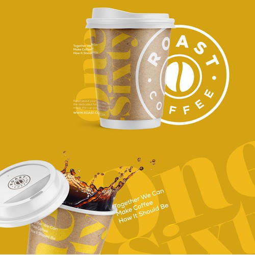 A kraft paper coffee cups for ROAST COFFEE