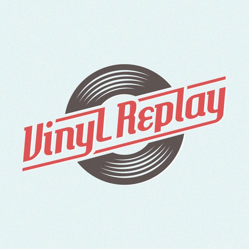 Rock and roll logo for Vinyl Replay