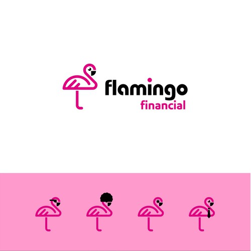 Flamingo logo for a financial firm