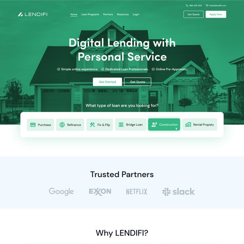 LENDIFI Website Design