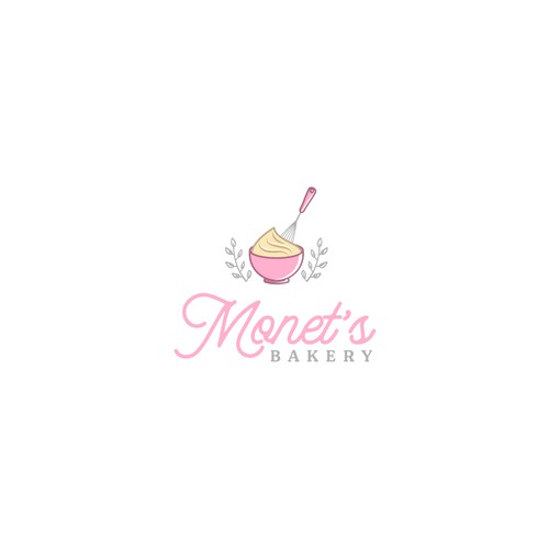 Monet's Bakery logo design concept