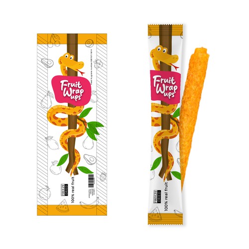 fruit snack roll packaging concept