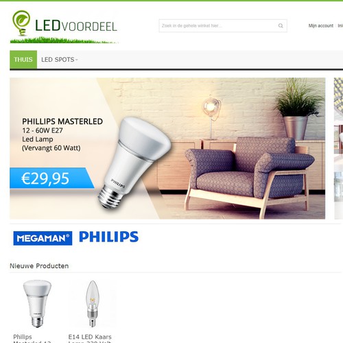 Ledvoordeel Website Slider / Banner