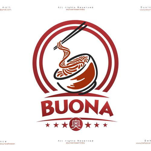 Buona – Asian Noodle Restaurant Logo Design