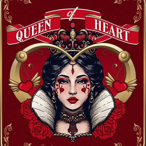 Queen Of Hearts Illustration Design