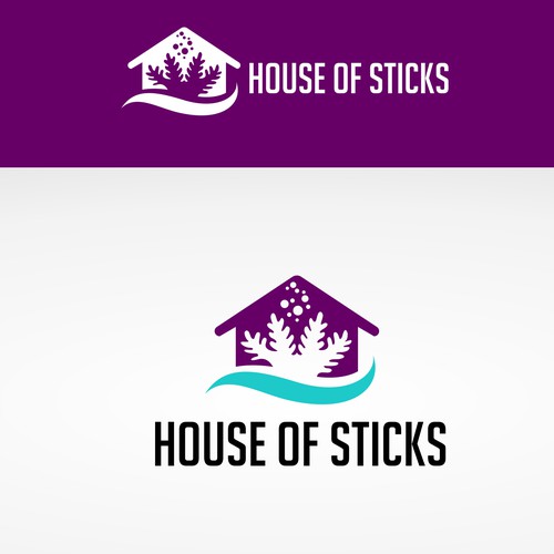 modern logo design concept for Logo design for House of Sticks - a coral reef aquarium vendor