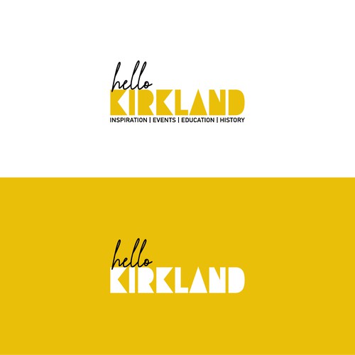 Text logo for hello Kirkland