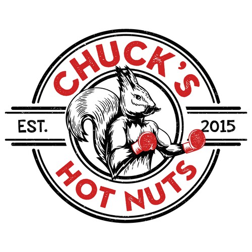 Logo-stamp Chuck's Hot Nuts