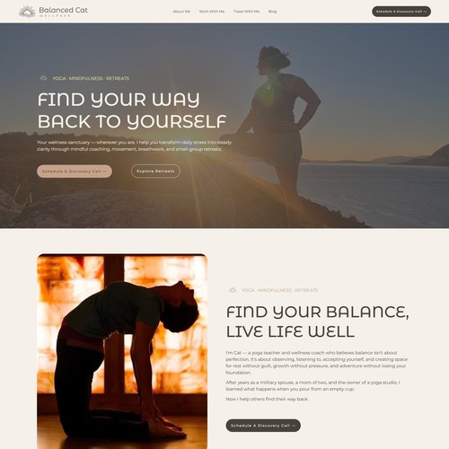Website Design & SEO for a Virtual Wellness Coaching and Retreat Business
