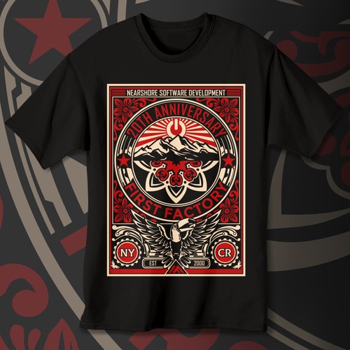Design an ObeyGiant inspired T-shirt for NYC-Costa Rican Company
