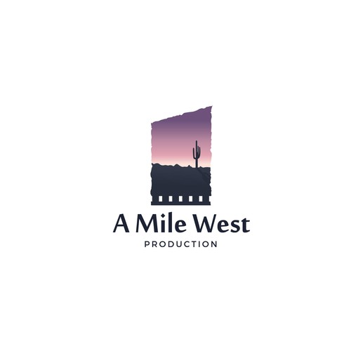 A mile west logo concept.