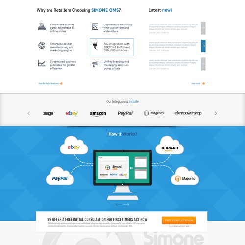 SimoneOMS landing page