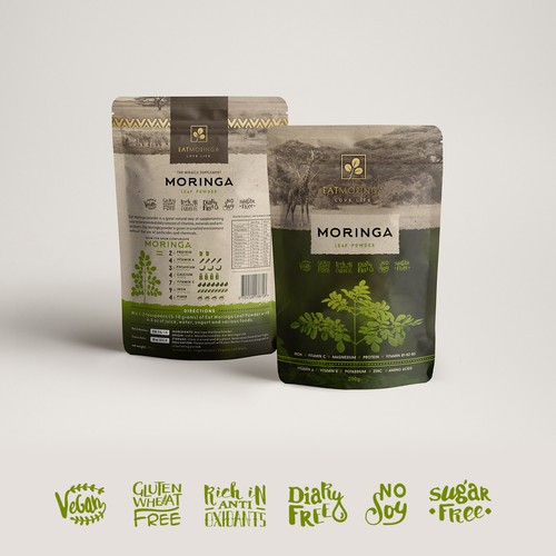 Upscale Packaging for Eat Moringa Products