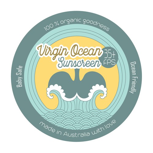 Label for Ocean Friendly Sunscreen