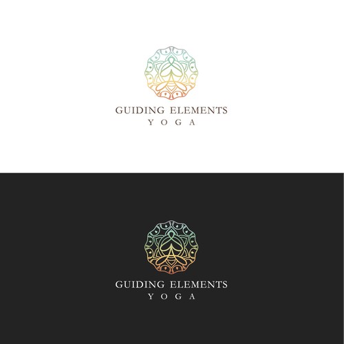 Logo design concept for guiding elements yoga classes