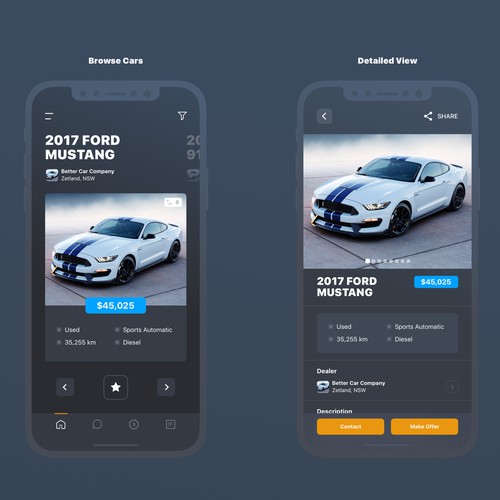 Clean Design for an Automotive App