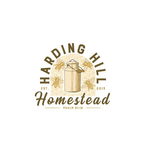 clean and simple logo for a family run homestead business