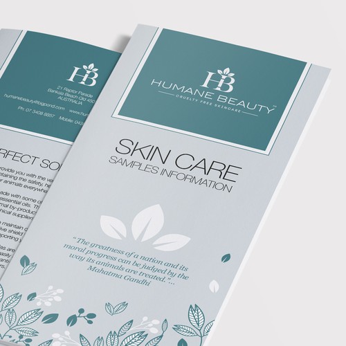 Tri-Fold Brochure concept for quality skin care products