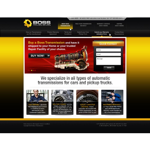 Automotive transmissions remanufacturer website