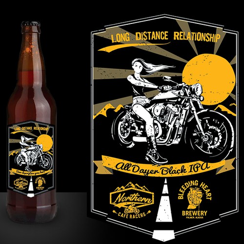 Beer label design: Northern Cafe Racers partners with Bleeding Heart Brewery