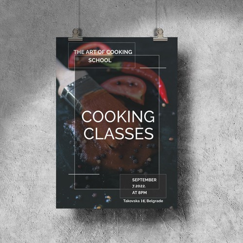 Cooking school poster