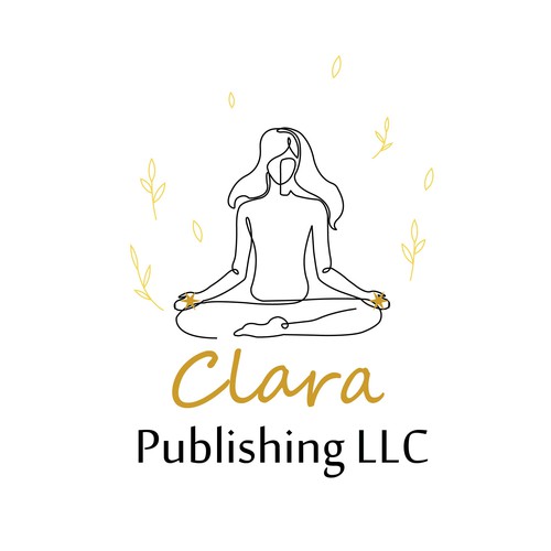 Logo illustration of a woman in meditation