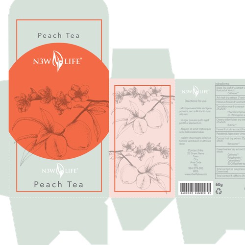 Peach Tea Packaging