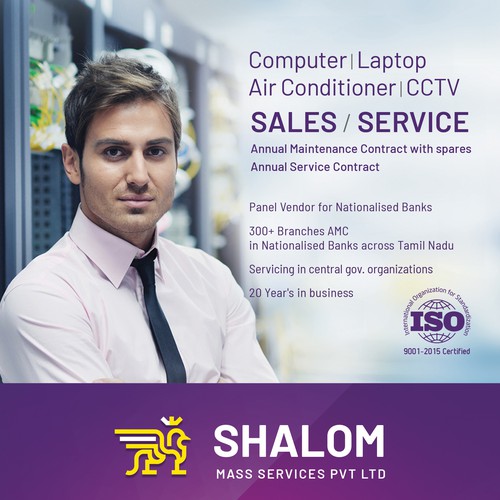 System sales and service center brochure design