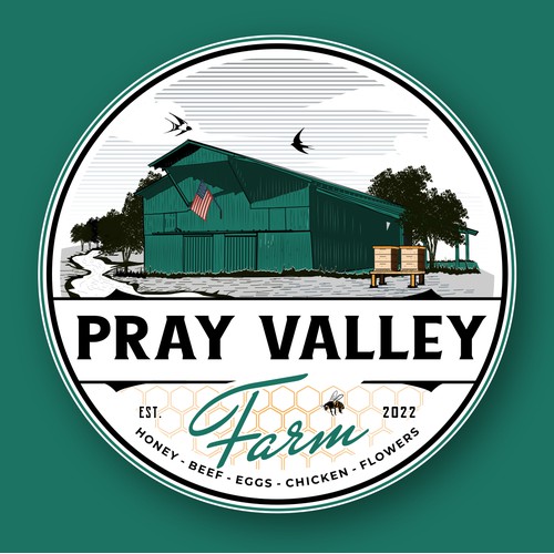 Emblem Logo for Pray Valley Farm