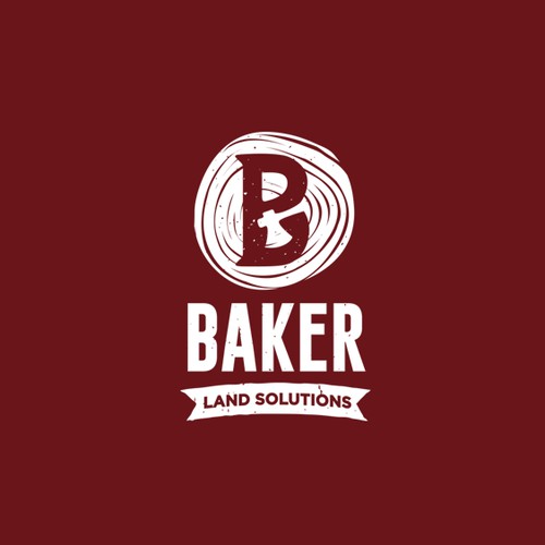 Vintage logo for Baker Land Solutions