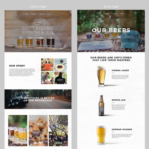 Brewery & Restaurant - Web Page Design Submission