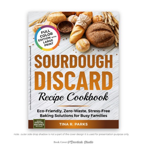 Sourdough Discard Recipe Cookbook Ebook cover